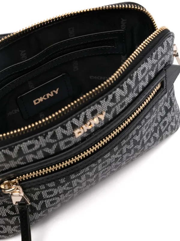 DKNY Bryant logo print Cross Body Bag Black FARFETCH AO