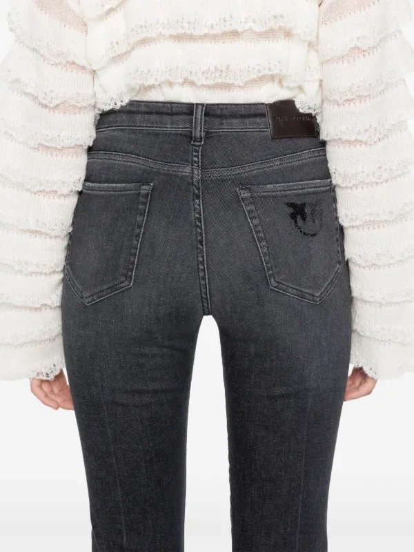デニム・ジーパン PINKO Woman Jeans Grey 1J10ZGA04Z I90 PINKO mid-rise Flared Jeans | Grey | FARFETCH JO