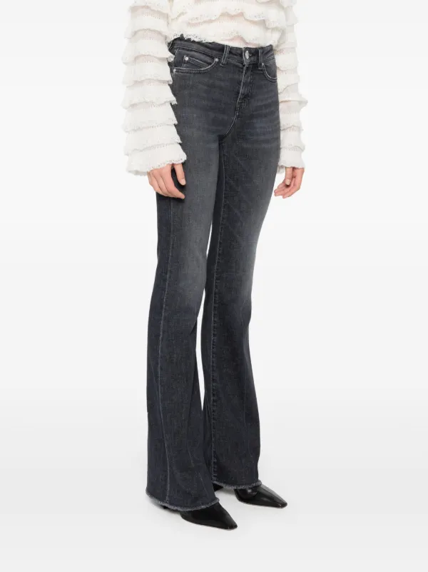 PINKO mid-rise Flared Jeans | Grey | FARFETCH JO