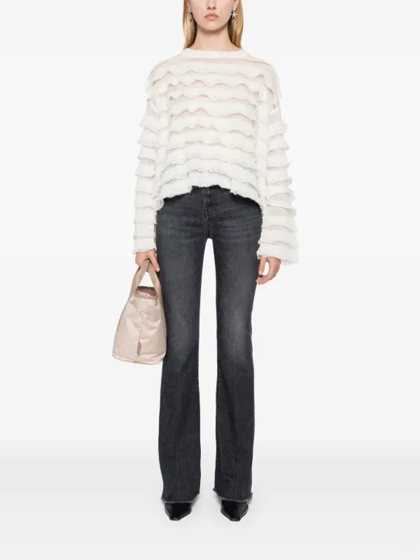 デニム・ジーパン PINKO Woman Jeans Grey 1J10ZGA04Z I90 PINKO mid-rise Flared Jeans | Grey | FARFETCH JO