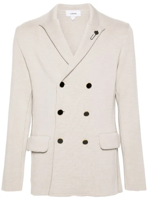 Lardini double-breasted knitted blazer