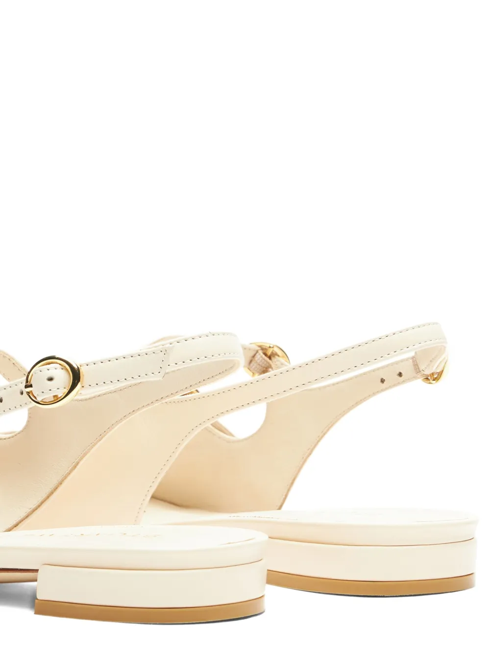 Stuart Weitzman slingback buckle flats Neutrals