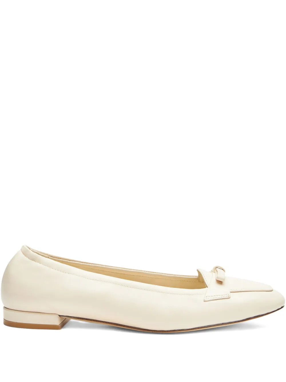Stuart Weitzman bow-detail leather loafers White