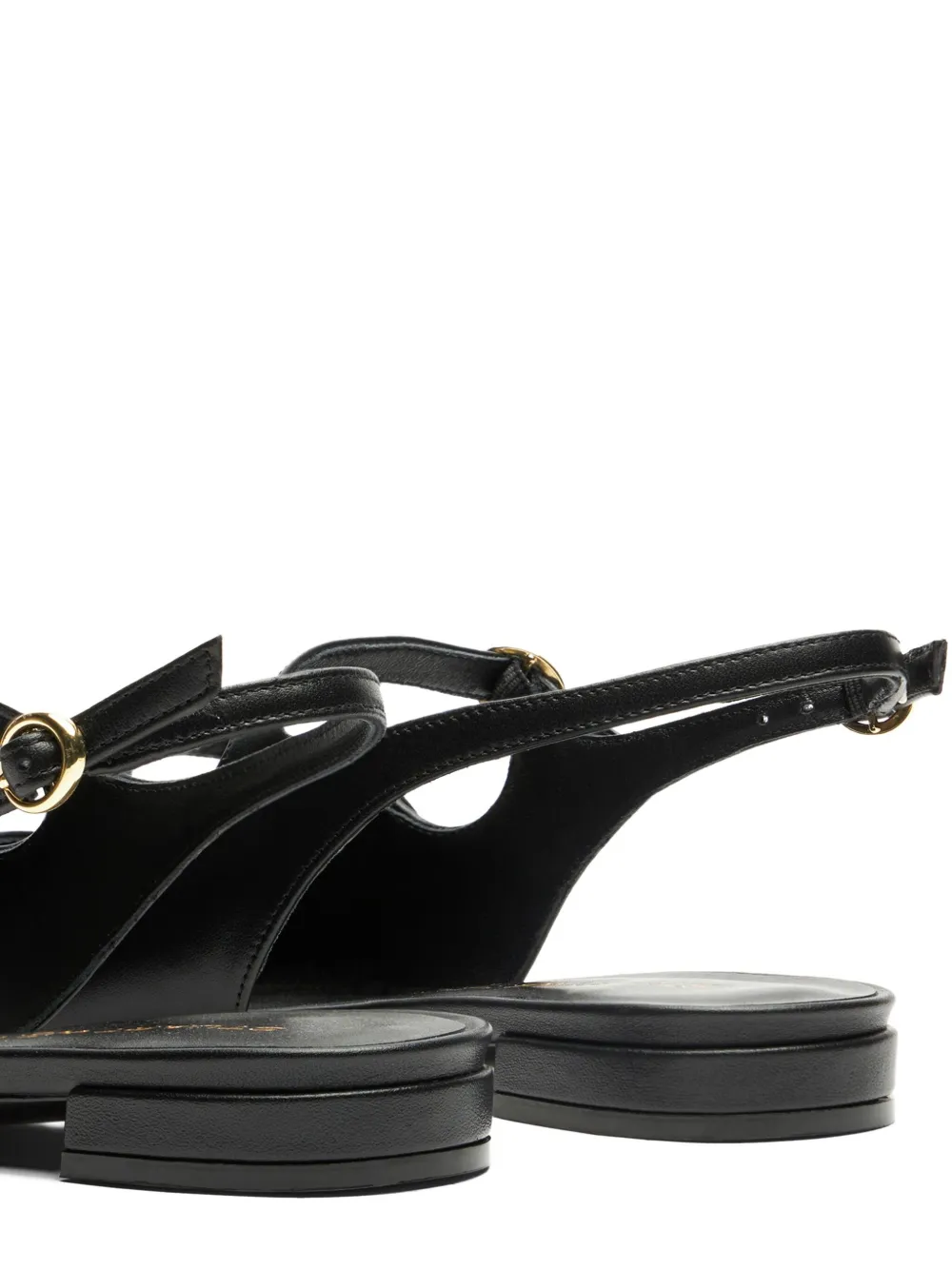 Stuart Weitzman slingback buckle flats Black