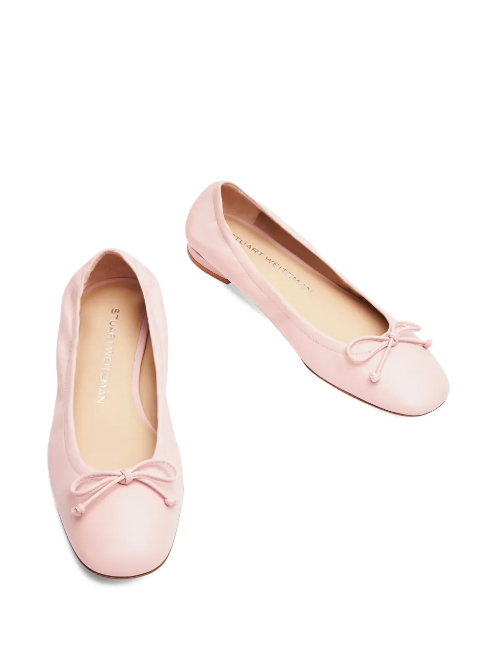 Stuart Weitzman Bria bow-detail ballet flats Pink