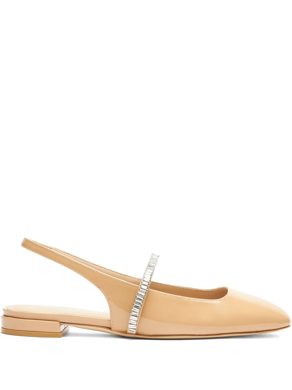 Stuart Weitzman crystal-embellished slingback flats U2A