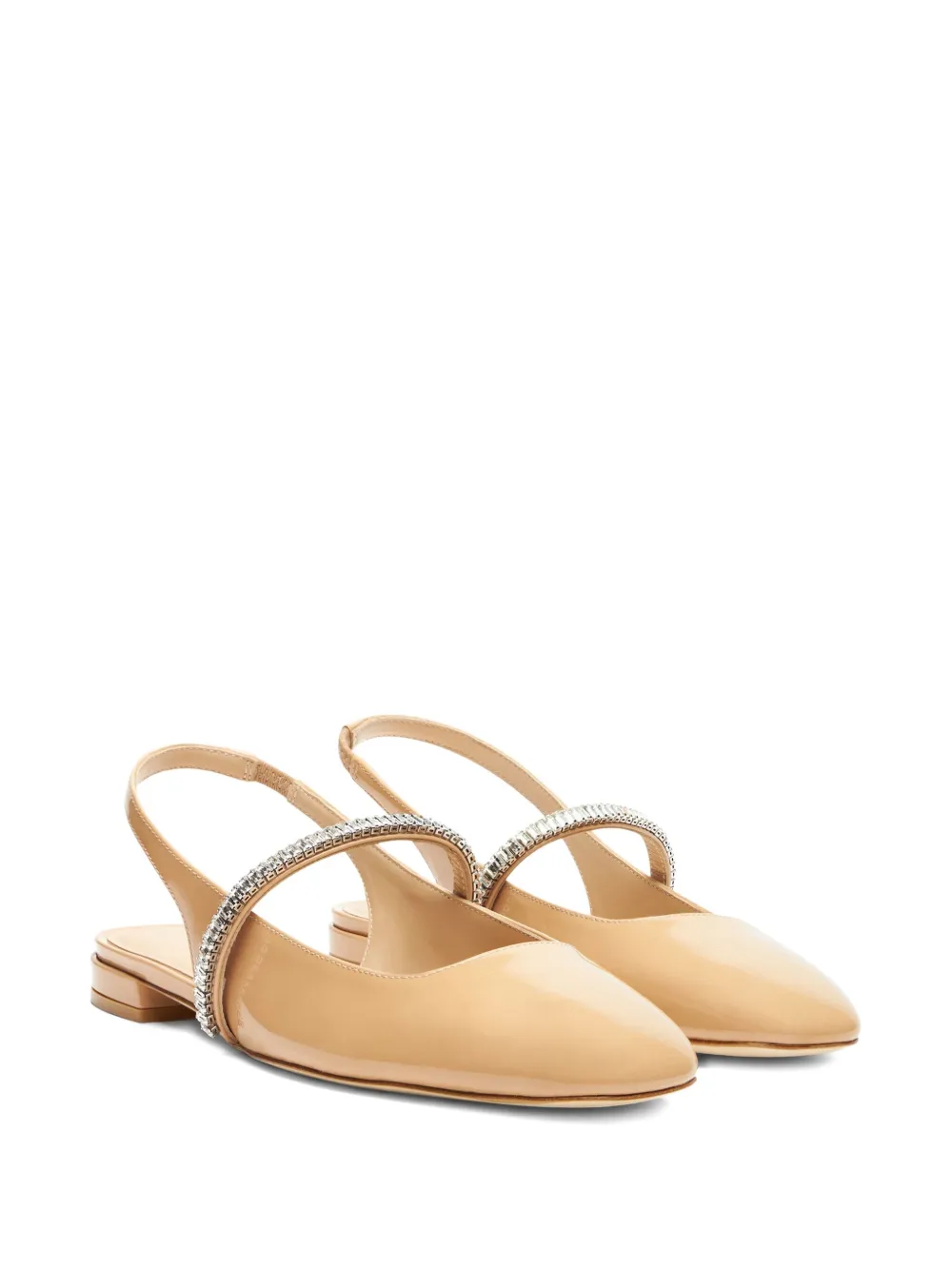 Stuart Weitzman crystal-embellished slingback flats U2A