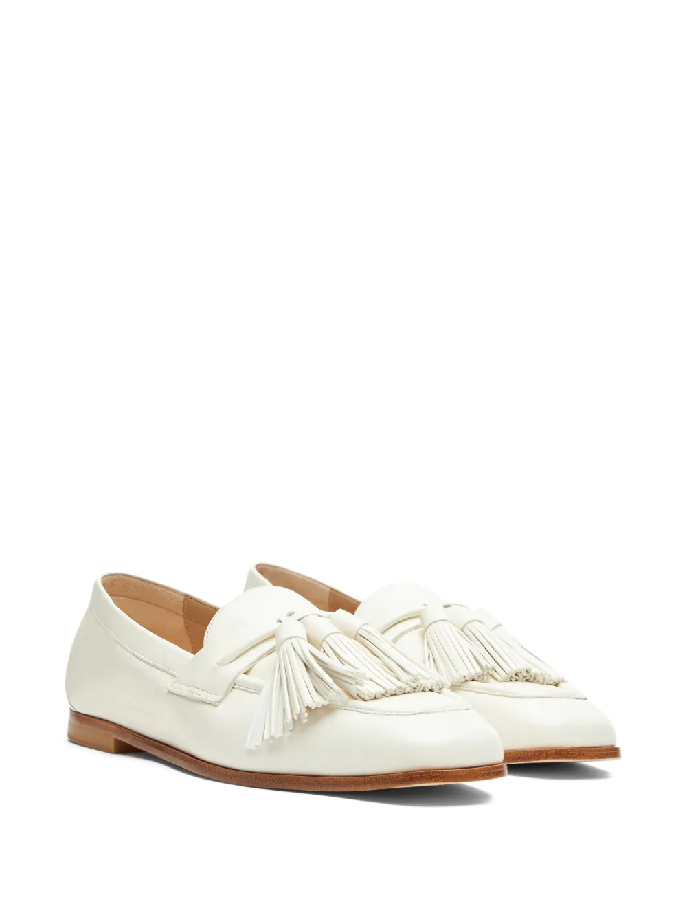 Stuart Weitzman Leren loafers met kwastjes - Beige