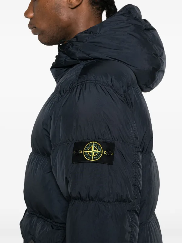 Stone island long puffer coat deals