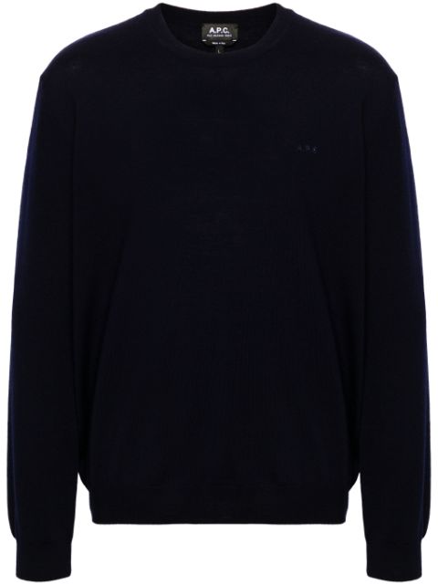 A.P.C. logo-embroidered sweater Men