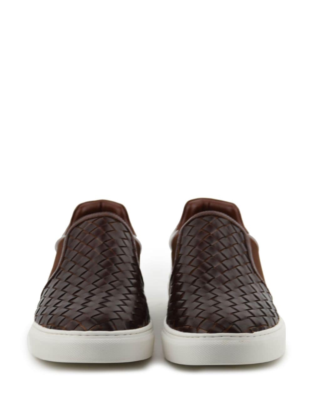 Paul Warmer woven-design loafers Brown