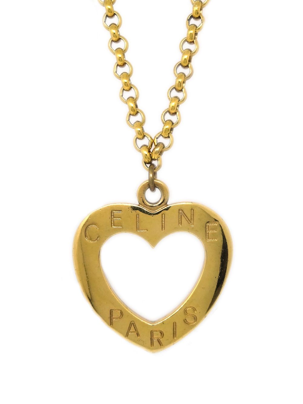 Céline Pre-Owned 1990-2000s Heart schakelhalsketting - Goud