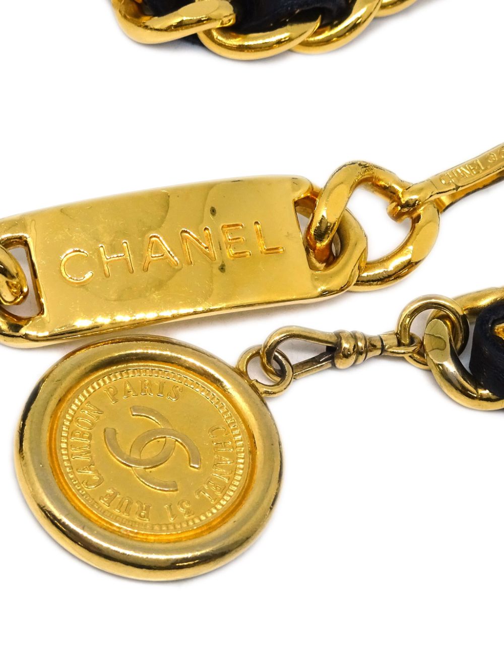 CHANEL 1990-2000s Medallion chain belt Women