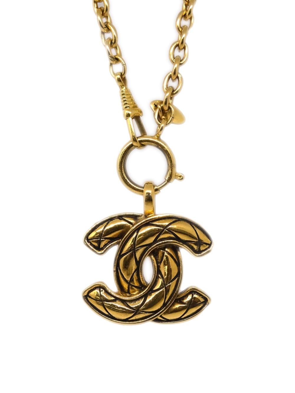 CHANEL Pre-Owned 1990-2000s halsketting met CC-hanger - Goud