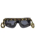 CHANEL Pre-Owned 1990-2000s Chain sunglasses - Black