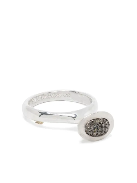 Rosa Maria sterling silver diamond band ring