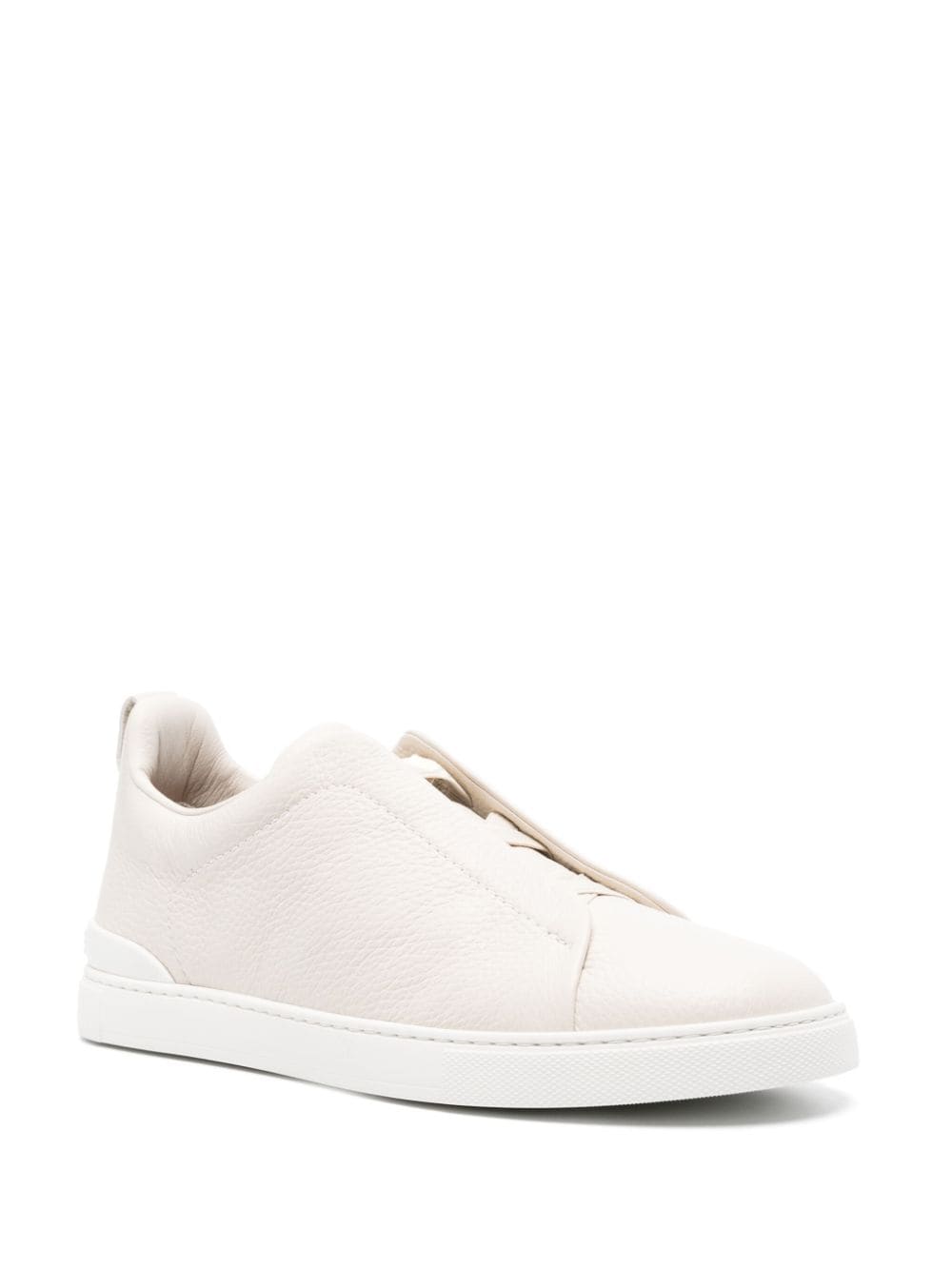 Zegna Triple Stitch leren sneakers - Beige