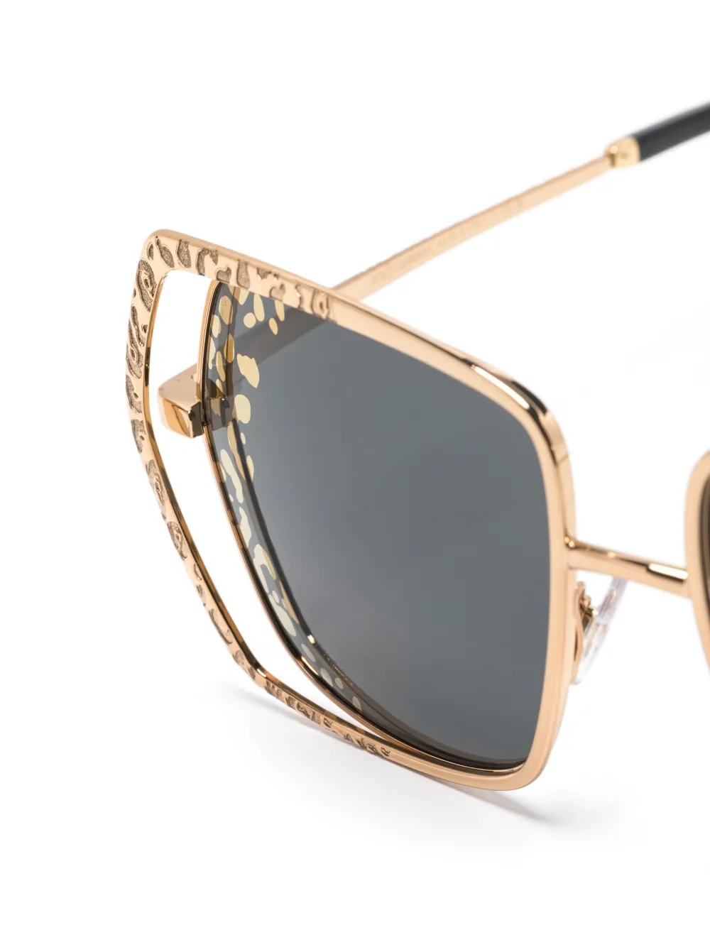 Dolce & Gabbana Eyewear Zonnebril met vlinder montuur Goud