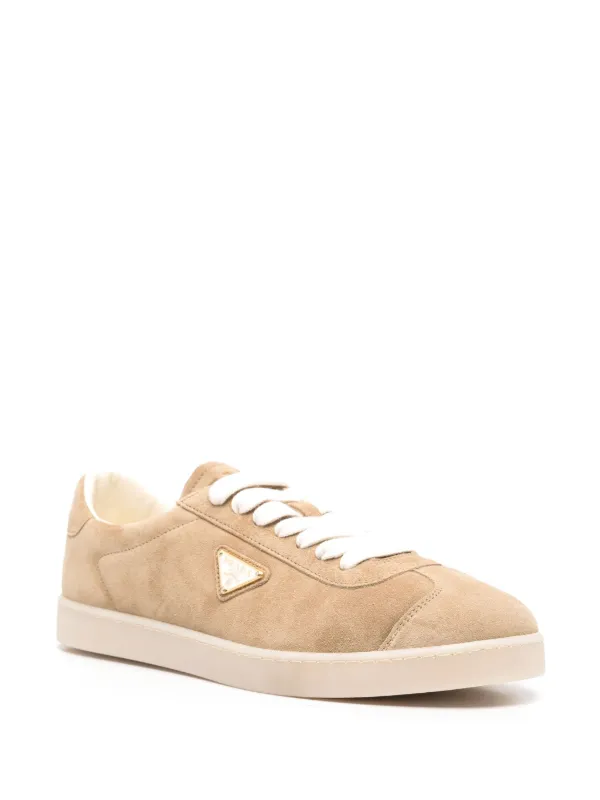 24PF new/PRADA レーンレザースニーカー Sneakers Beige Prada Lane Sneakers | Neutrals | FARFETCH