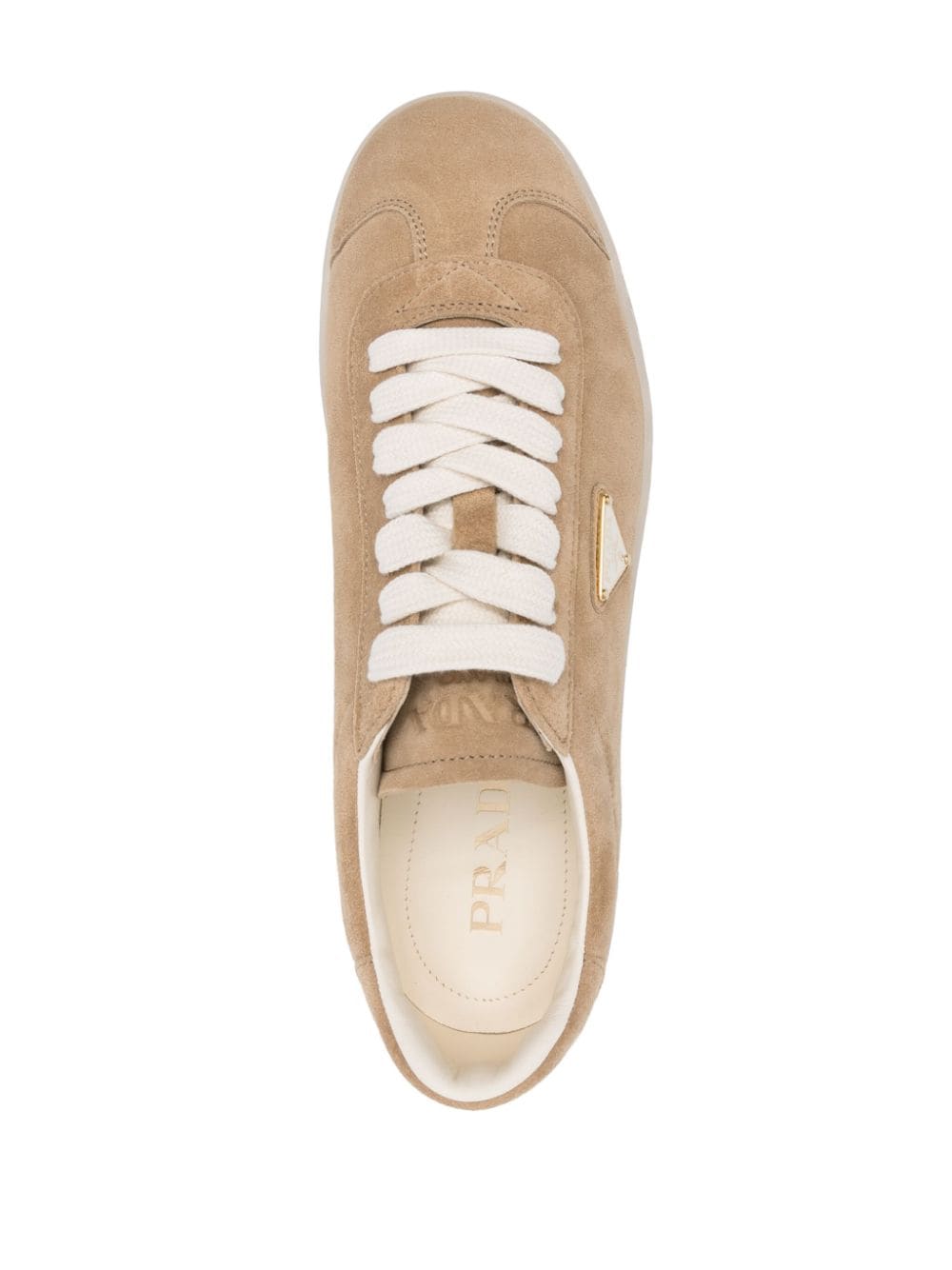 Shop Prada Lane Sneakers In Nude