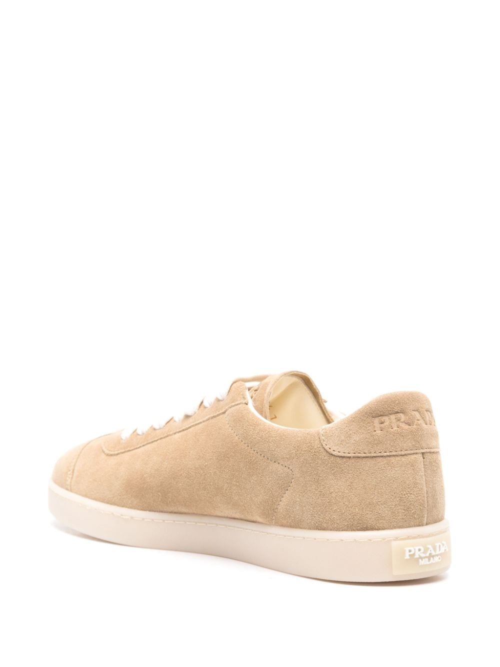 Shop Prada Lane Sneakers In Nude