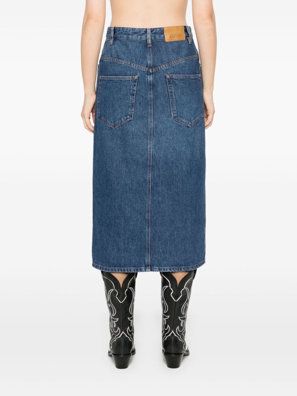 Shop Marant Etoile Vandy Denim Skirt In Blue