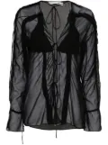 Christopher Esber sheer silk blouse - Black