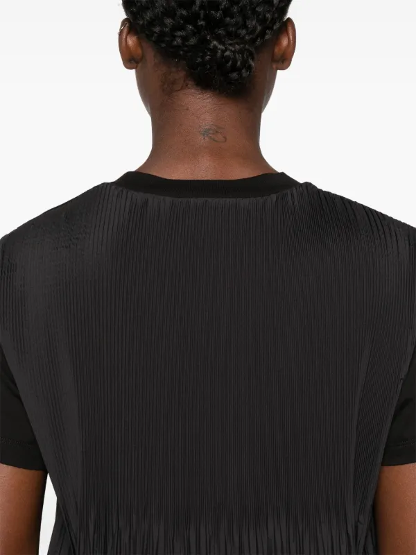 MONCLER プリーツ入り Tシャツ Moncler プリーツ Tシャツ | ブラック | FARFETCH JP