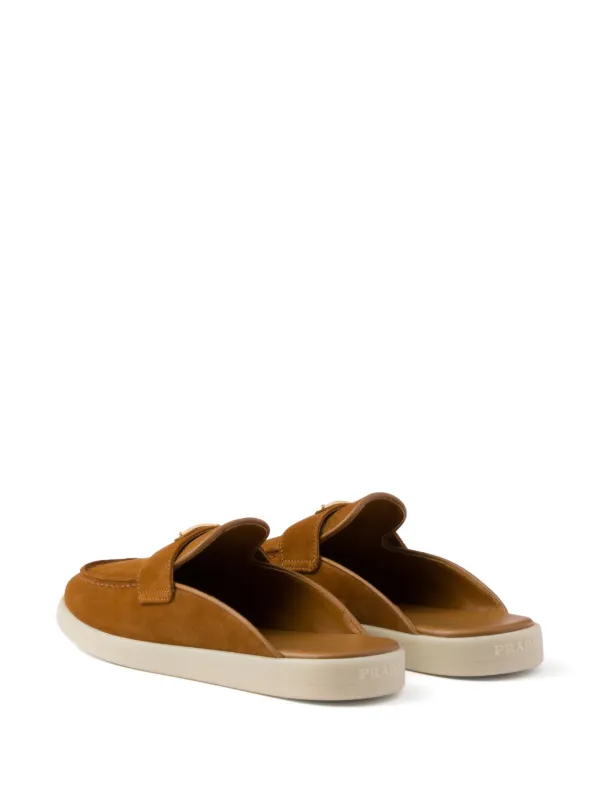 Prada Suede Mules | Brown | FARFETCH