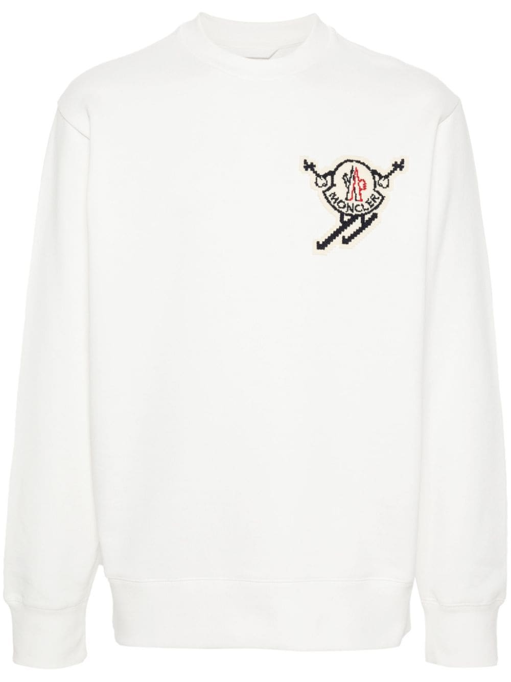 Shop Moncler Logo-appliqué Sweatshirt In White