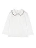 Il Gufo ruffled-trim shirt - White