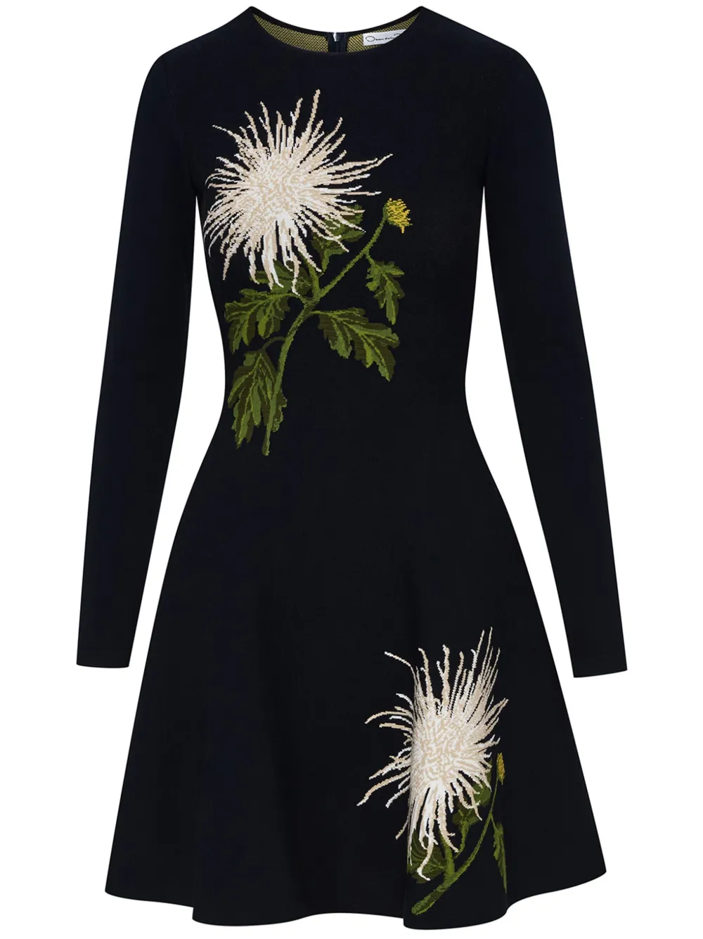 Chemise Oscar De La Renta - Maille Polyester Bleue, Taille M, Boutonnage Mi-hauteur