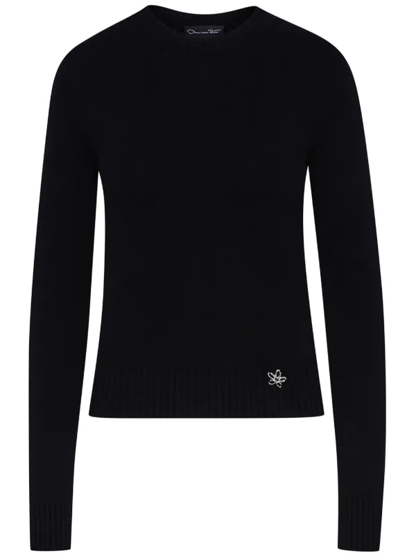 Pull Oscar De La Renta En Mélange Cachemire & Soie - Couleur Violet Mûrier, Tailles XS/S