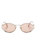 Miu Miu Eyewear Miu Miu logo sunglasses - Gold