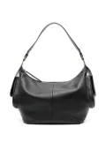 Coccinelle pouch-pockets leather shoulder bag - Black