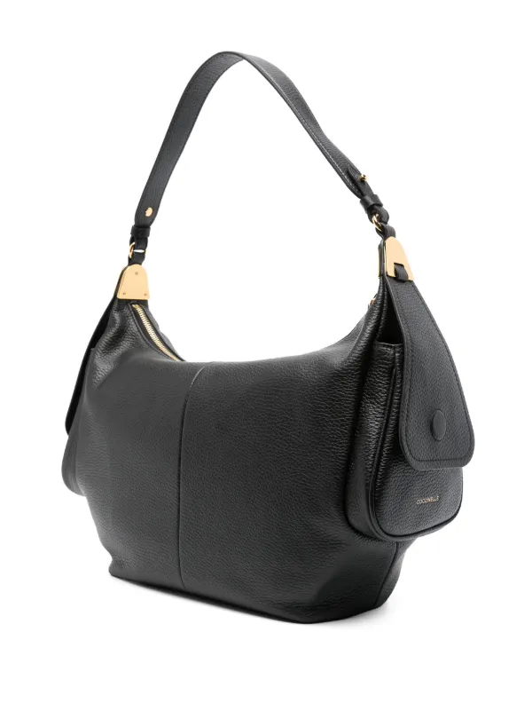 Coccinelle pouch pockets Leather Shoulder Bag Black FARFETCH AO