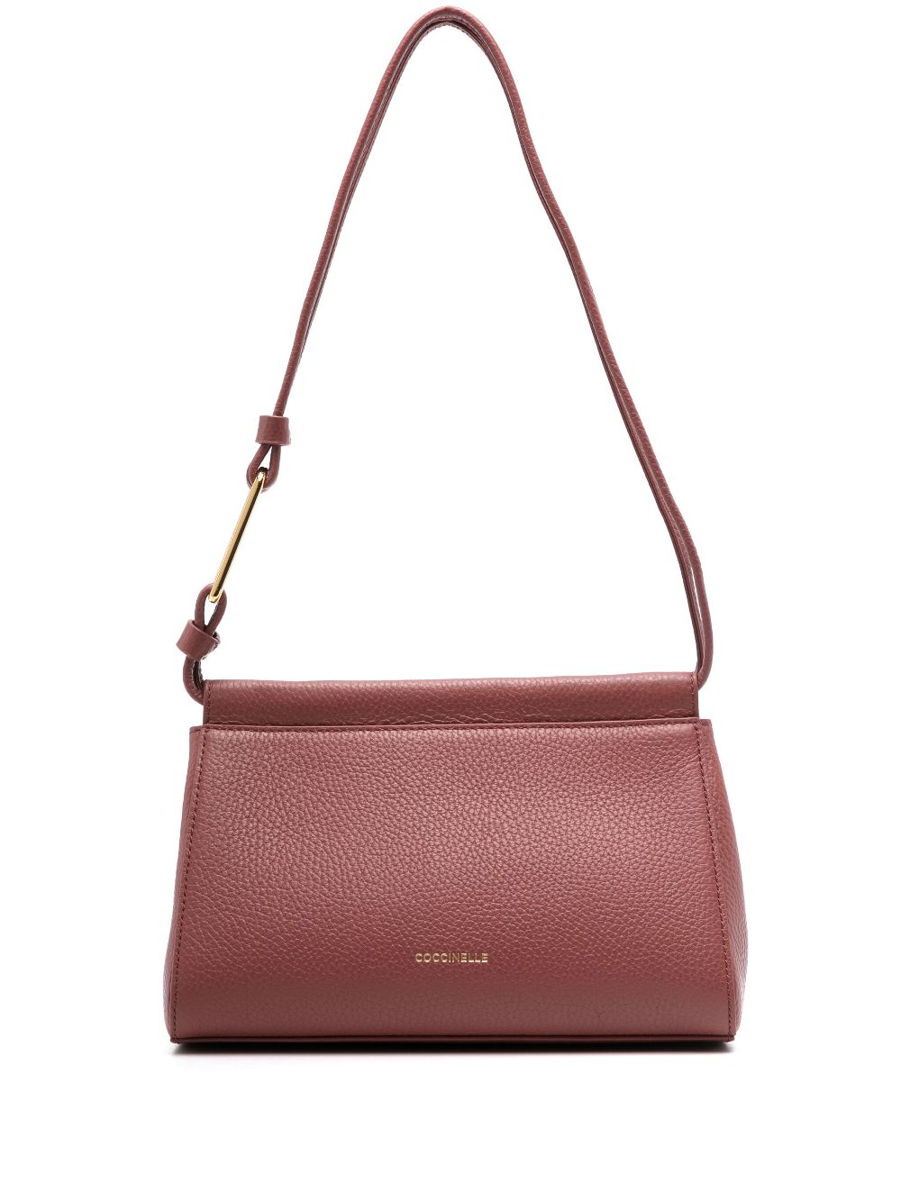 Coccinelle grained leather shoulder bag - Brown