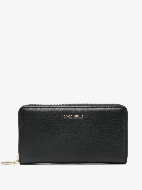 Coccinelle large pebbled leather wallet