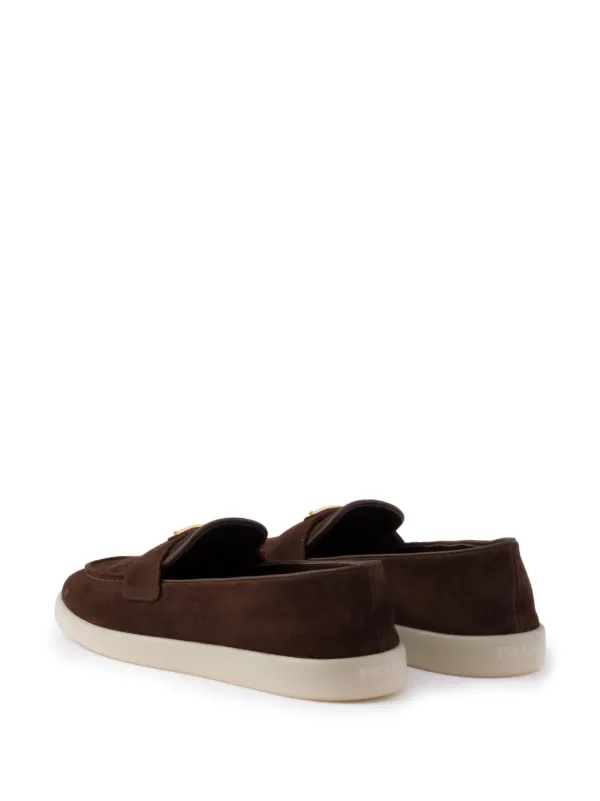 Prada Suede Loafers | Brown | FARFETCH