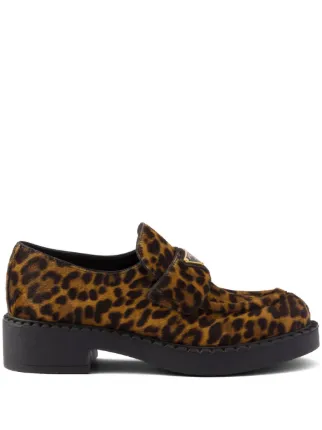 【関税＆送料込み】Prada 50Mm Chocolate Loafers Prada Chocolate Leather Loafers | Saks Fifth Avenue