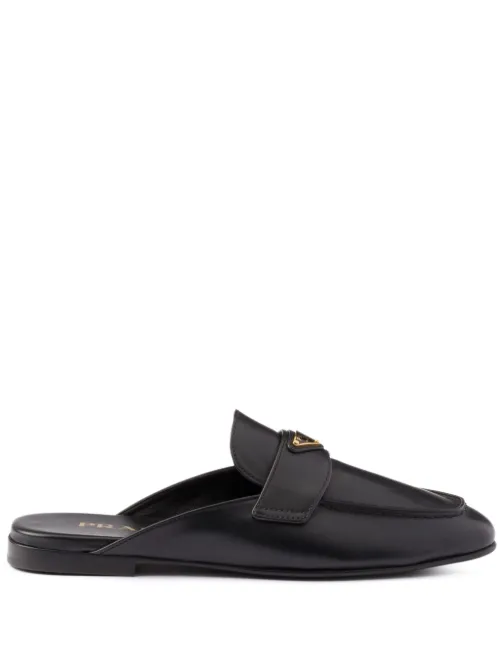 Prada mules en cuir - Noir - Prada - Modalova