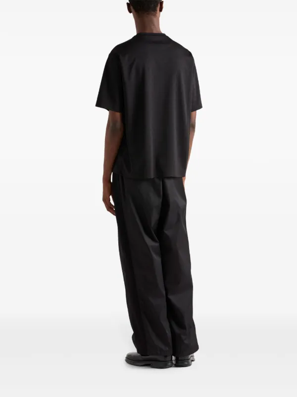 Prada technical-jersey T-shirt | Black | FARFETCH