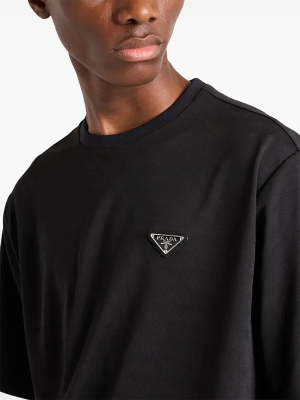 Prada technical-jersey T-shirt | Black | FARFETCH