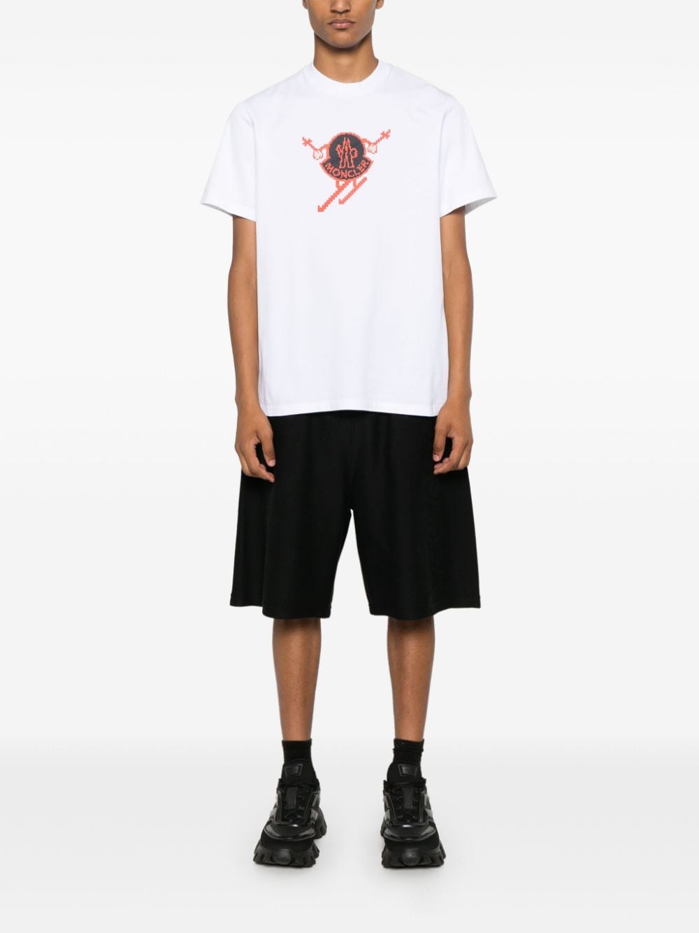 Moncler T-shirt met logoprint - Wit