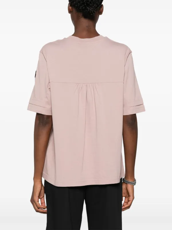Moncler logo-patch Cotton T-shirt | Pink | FARFETCH