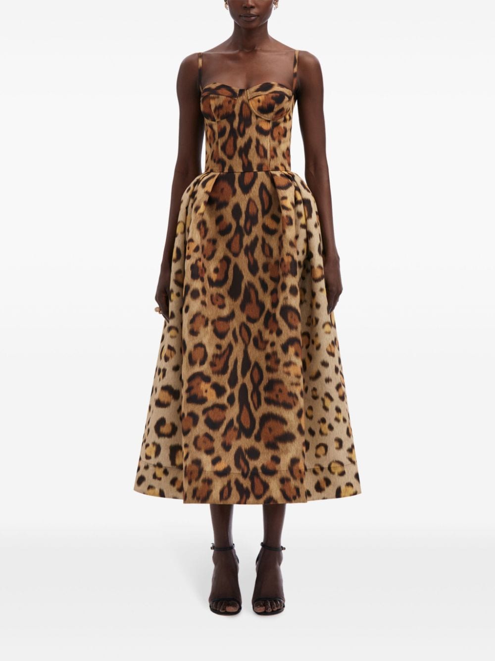 Oscar de la Renta Jaguar Faille cocktail dress - Beige