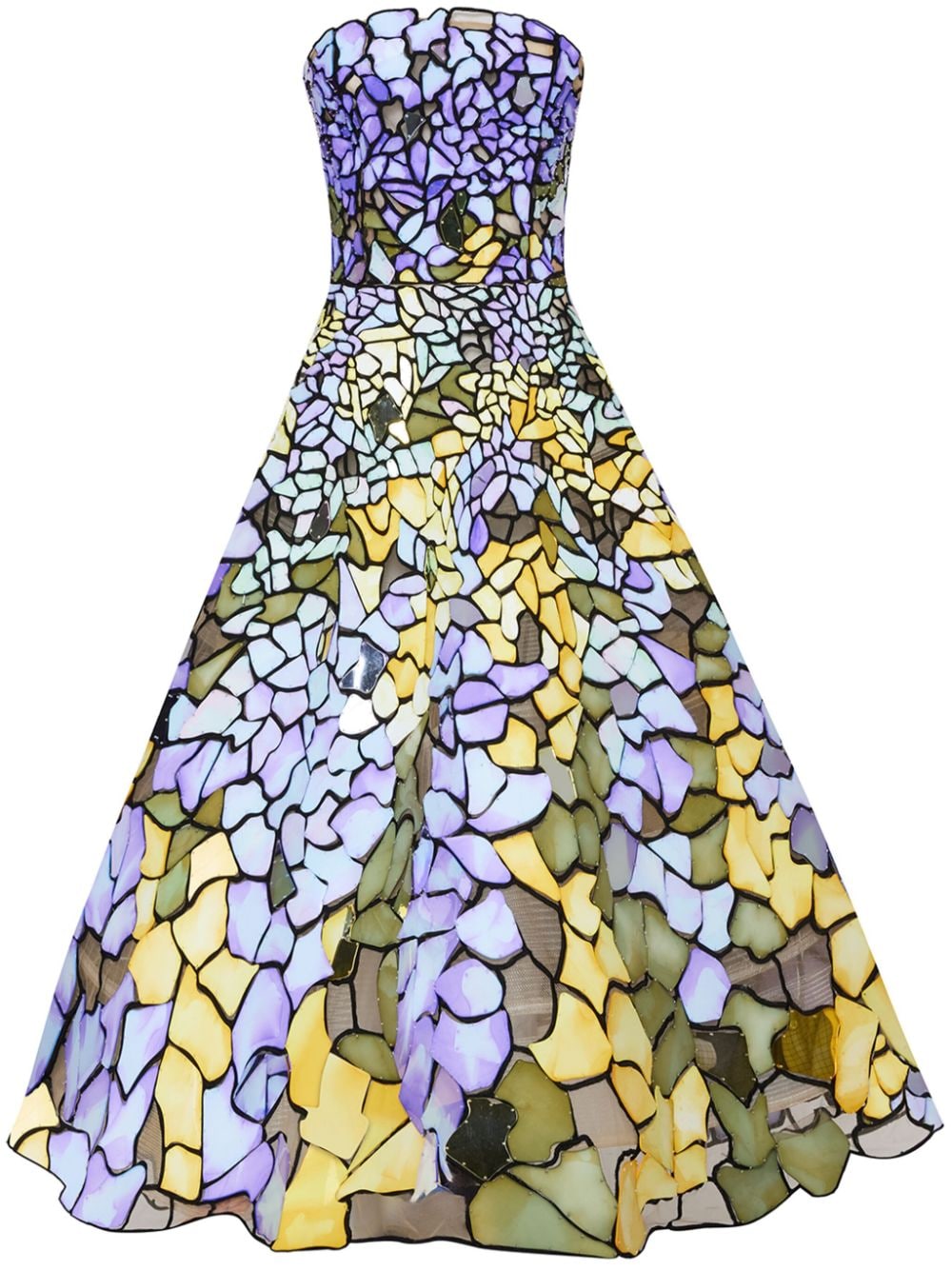 Oscar De La Renta Art Nouveau Stain Glass Gown | Purple | FARFETCH