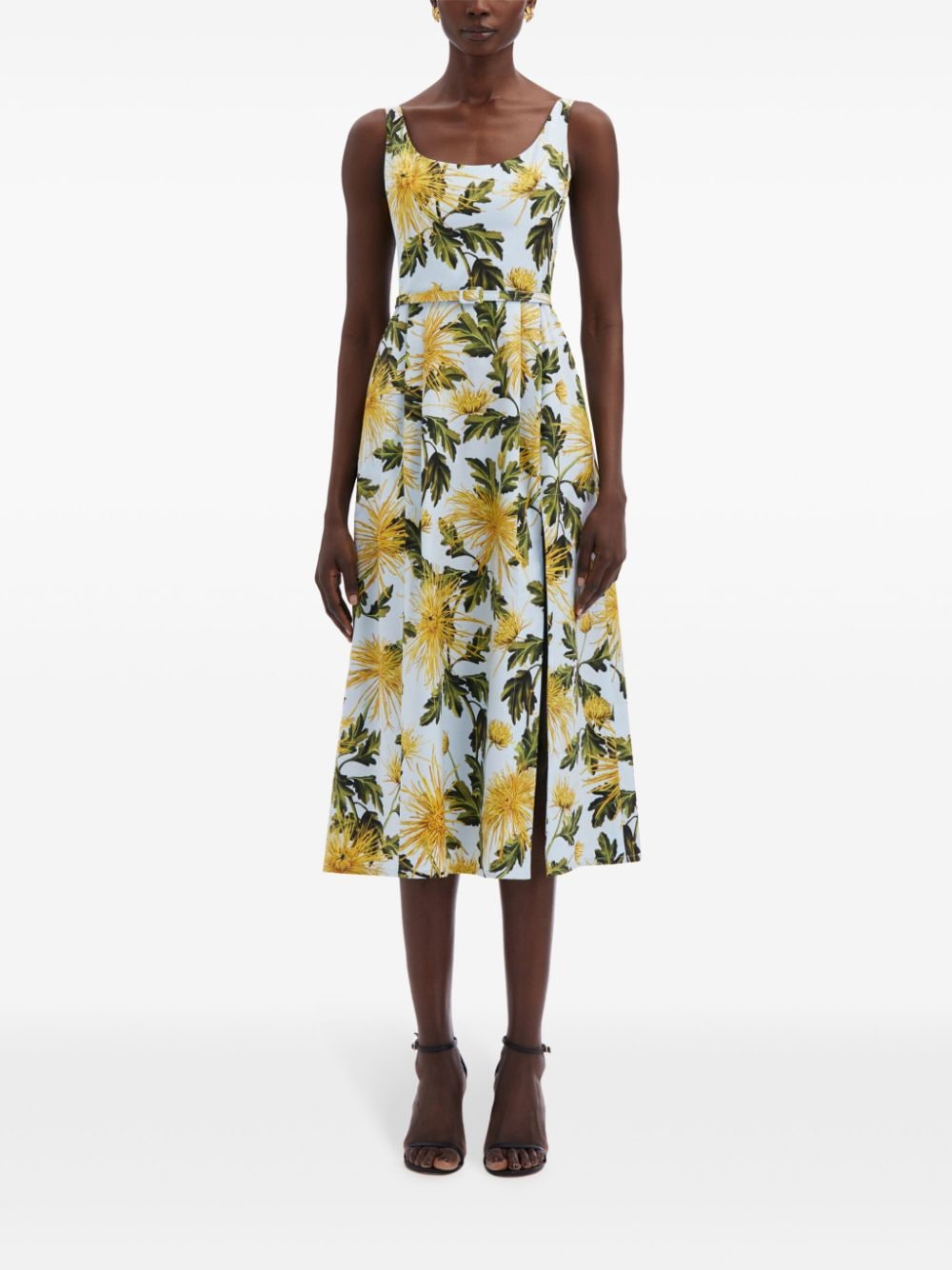 Oscar de la Renta Chrysanthemum dress - Geel