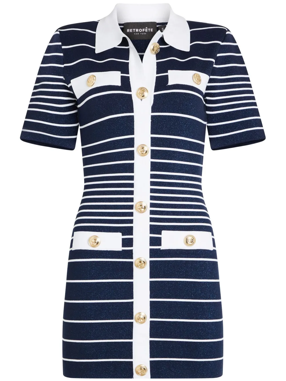 Retrofete Kiersten jurk Blauw