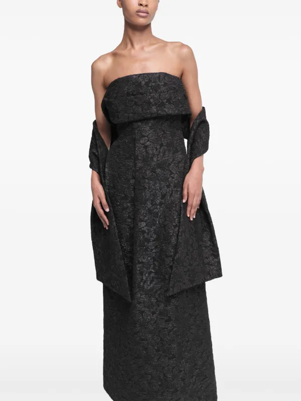 chinese dress ladies Ariana Maxi Dress in Black Silk Crepe de Chine main image 1